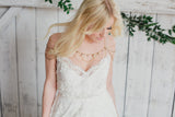 boho shoulder chain with pearls wedding necklace AVONLEA