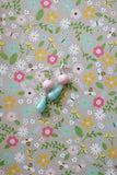 pink and turquoise long earrings handmade in toronto
