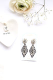 wedding earrings accessories for the bridal party handmade in canada one of a kind vintage rhinestones