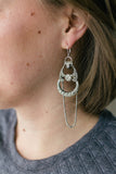 crystal drop long dangly vintage earrings