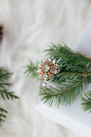 AGATHA vintage watch band with rhinestone piece