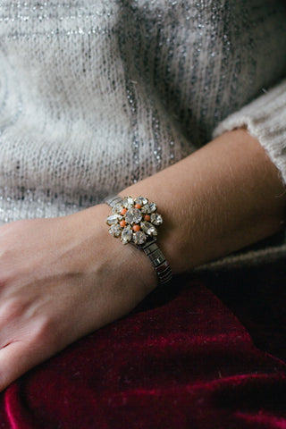 AGATHA vintage watch band with rhinestone piece