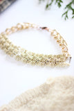 vintage inspired golden weave pattern choker necklace handmade toronto canada