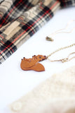 squirrel nature lover cute necklace