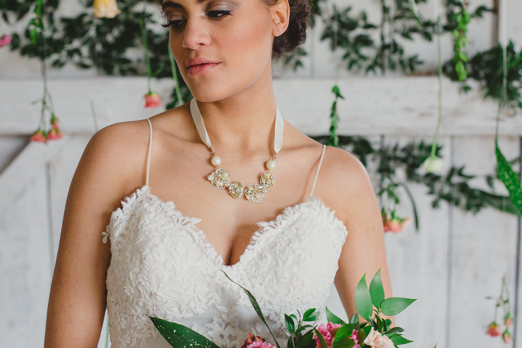Necklace that discount says bride