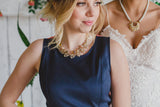 Bridesmaid necklace ribbon LINA