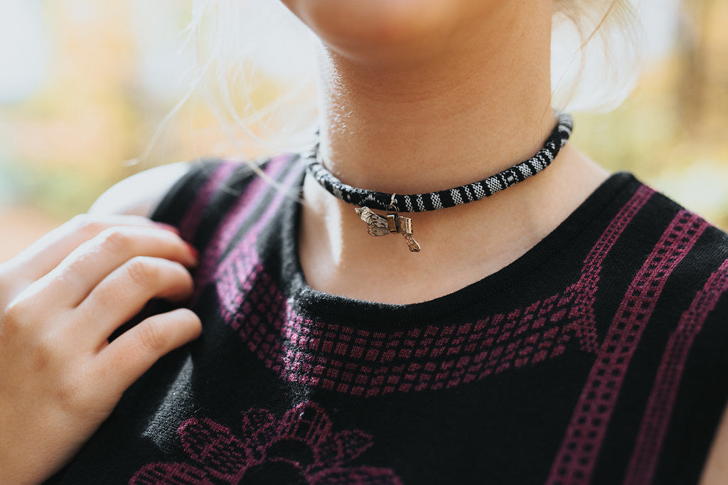 Pink and clearance black choker