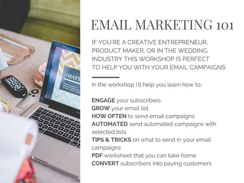 email marketing intro workshop using mailchimp hands on in caledon toronto