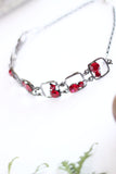 ruby red choker vintage inspired jewelry handmade in Toronto Canada