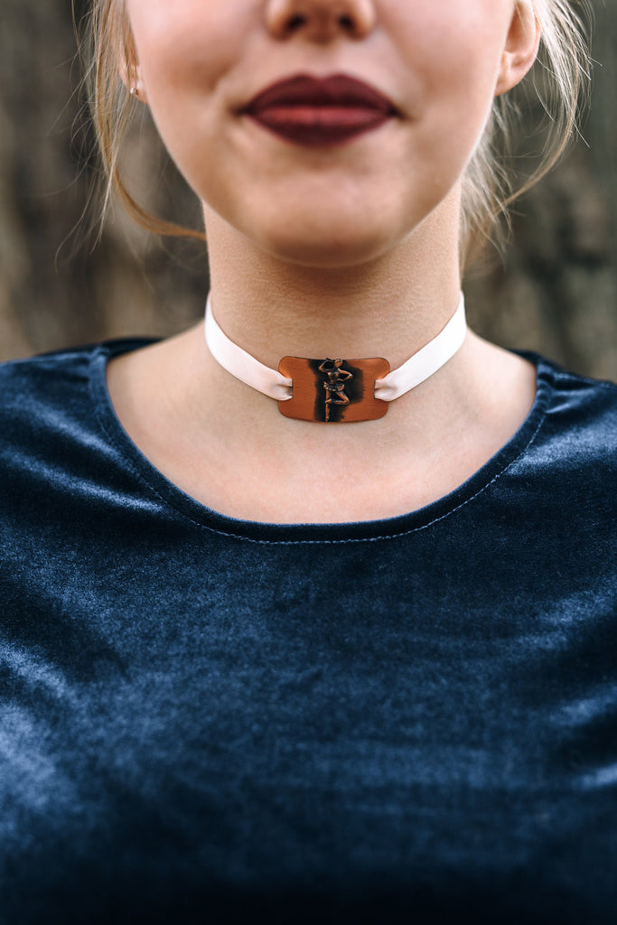 Pink ribbon hotsell choker