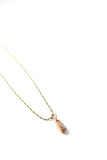 dainty gem stone necklace BEACH ROCKS