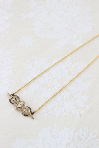 Unique small bride gold necklace FOR A MOMENT