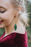 green with envy vintage repurposed earrings by hattitude jewels handmade in canada
