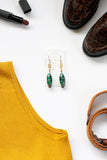 green with envy vintage repurposed earrings by hattitude jewels handmade in canada