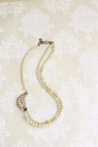 bridal necklace with pearls vintage style PRINCESS ODETTE