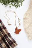 squirrel nature lover cute necklace