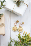vintage inspired gold statement earrings handmade in toronto