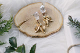 vintage pretty pearl and gold earrings handmade in caledon and toronto