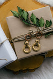gold hoop vintage statement earrings handmade in toronto
